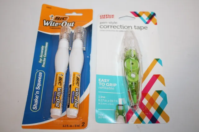 Wite-Out Shake 'n Squeeze Correction Pen - Pen Applicator - 8 ml - White - Fast-drying - 12 / Box | Order of 10 Boxes