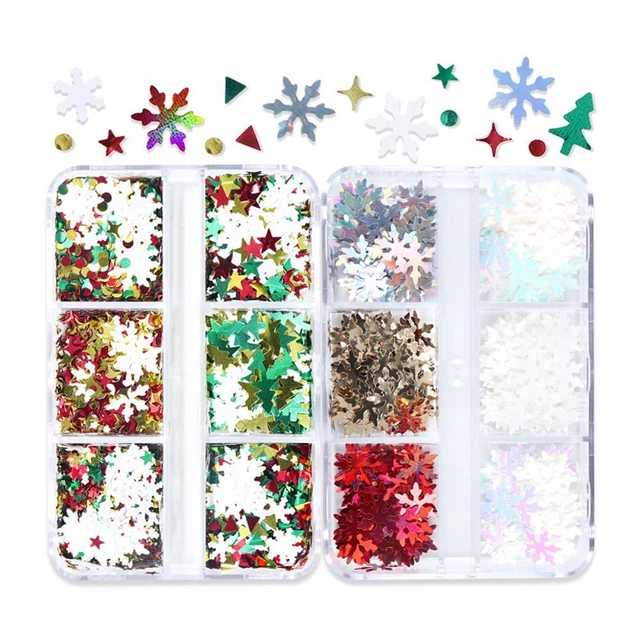 de paillettes pour la décoration d&#39;ongles Autocollants pour ongles de Noël