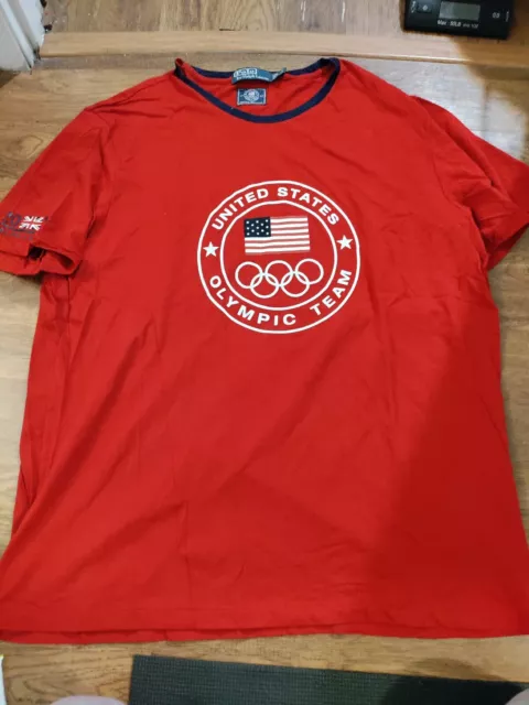 POLO RALPH LAUREN Shirt USA 2012 Olympic Team Logo Flag Red Mens XXL ...