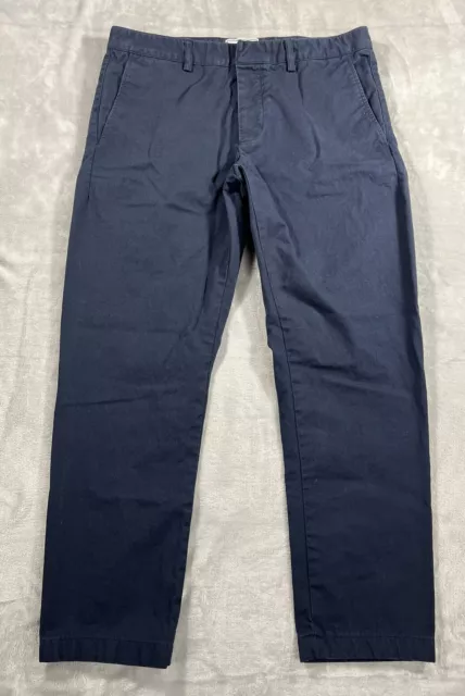 Ami Alexandre Mattiussi Pants Men's Navy Medium 32x28 Chino Cotton Button Fly