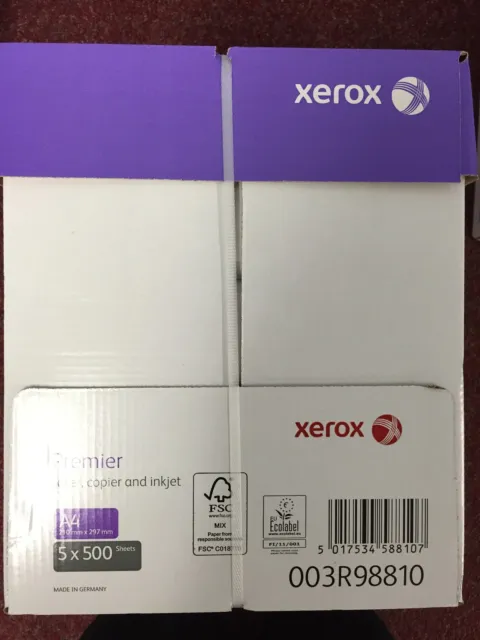 Xerox Premier 75Gsm A4 Laser Copier & Inkjet Paper 500 1000 2500 5000 10000