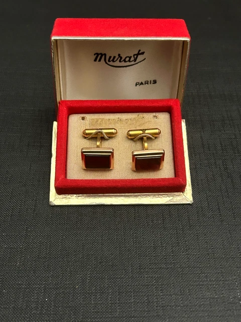 Boutons De Manchette Plaqué Or Ours Olympique - Vintage Olympiade 80, Pour Homme