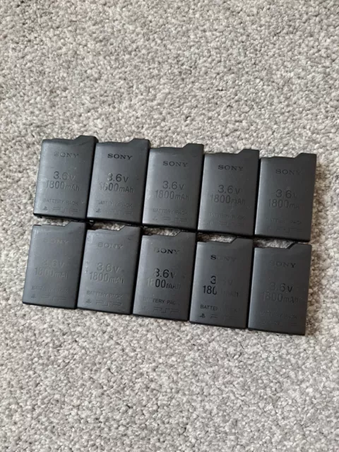 10 x Official Sony PSP-110 Batteries For 1000 1002 1003 1004 - 3.6v 1800mAh