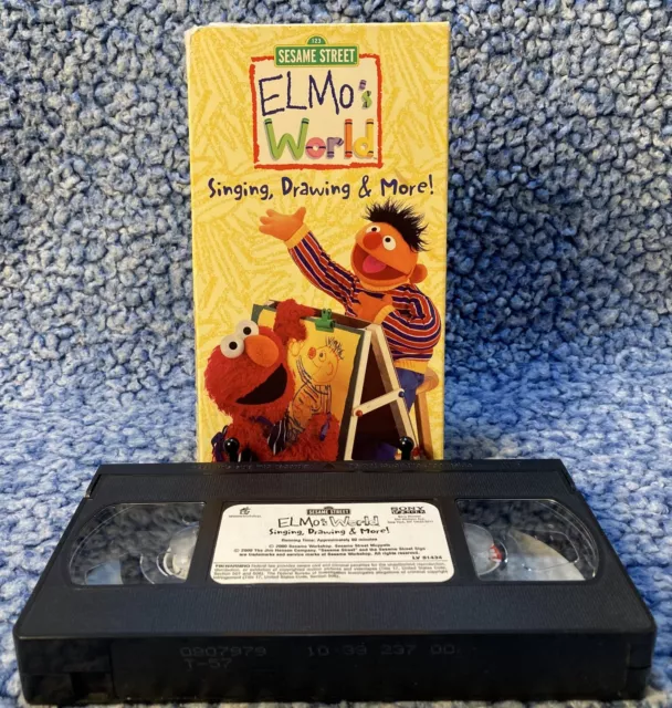 Sesame Street: Elmo's World: Singing, Drawing & More VHS 2000 Kids Educational