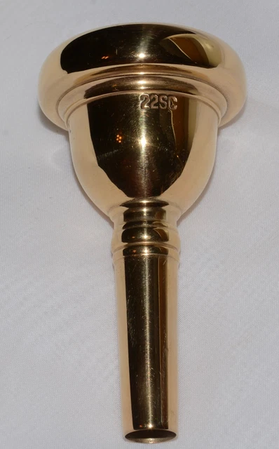 BACH Mt VERNON 22SC trombone mthp tenor shank GOLD PLATE old small jazz size!! BACH Mt VERNON 22SC trombone mthp tenor shank GOLD PLATE old small jazz size!!