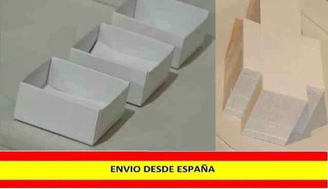 10 Cajitas 4x4 cm Minerales de Colección. Mineral Boxes. Caja cartón blanco.