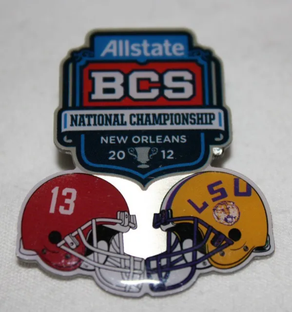 2012 BCS National Champions Pin Alabama Crimson Tide vs LSU Tigers 2011 Season