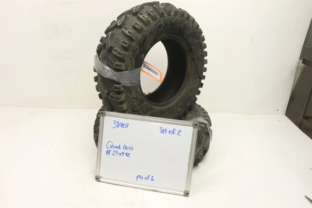 ATV UTV Front Tires Quad Boss QBT448 AT25x8-12 Set Of Two 38407 ATV UTV Front Tires Quad Boss QBT448 AT25x8-12 Set Of Two 38407