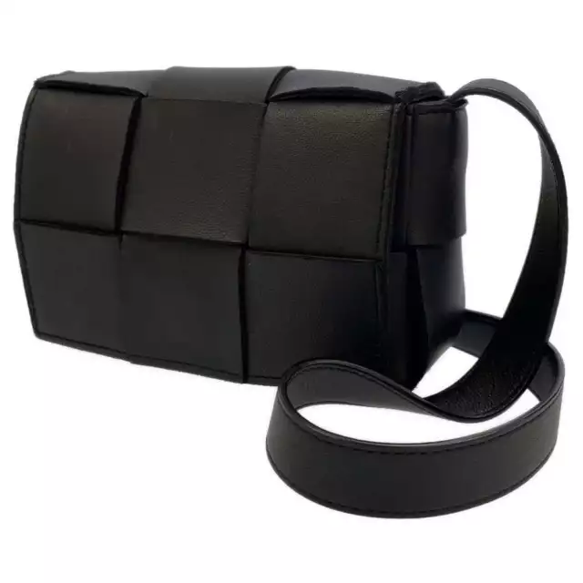 Bottega Veneta Maxi Intre Candy Cassette Shoulder Bag Size Mini Lambskin Bla...
