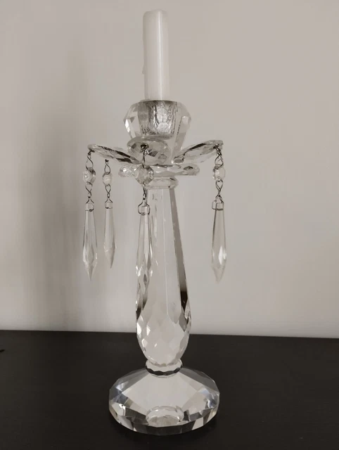 Bougeoir 2 En 1 Villeroy & Boch 'Fleur Bleu' - Verre Soufflé Main, Lavable Au Lave-vaisselle - Pour Bougies Chauffe-plat ET Bougies Piliers - 6x4.5 Cm