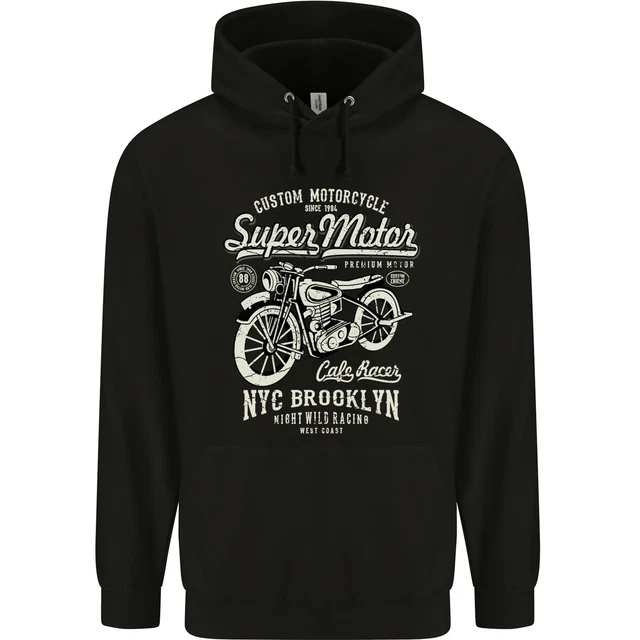 Felpa con cappuccio Super Motor Cafe Racer moto biker bambini
