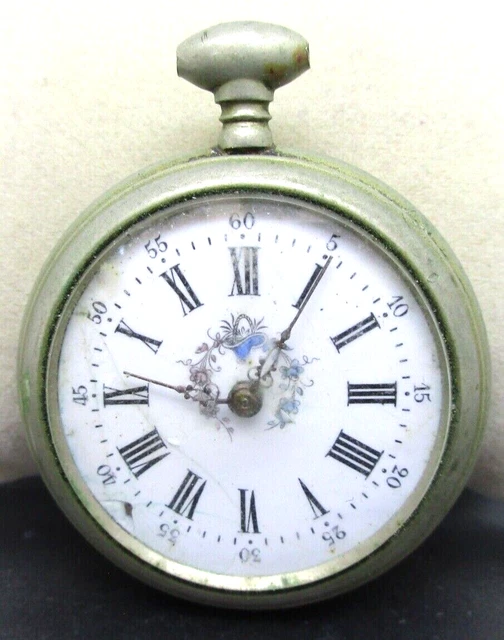 Montre Gousset Ancienne Mécanique à Clé Diamètre 45mm - À Réparer, Pour Collectionneurs