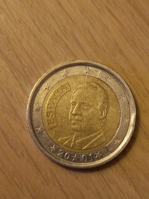 Pièce de 2 euros rare Roi d'espagne 2001