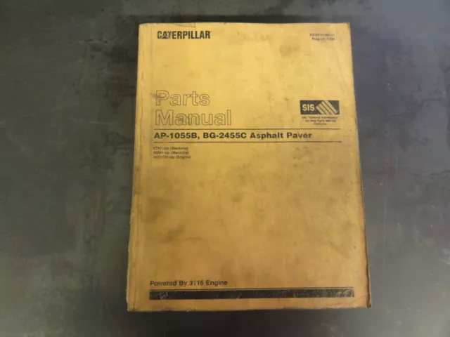 Caterpillar CAT AP-1055B  BG-2455C Asphalt Paver Parts Manual  6TN 8BM