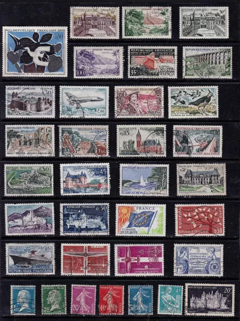 France Postage Stamps Selection Classic Issues Useful Lot (34v)