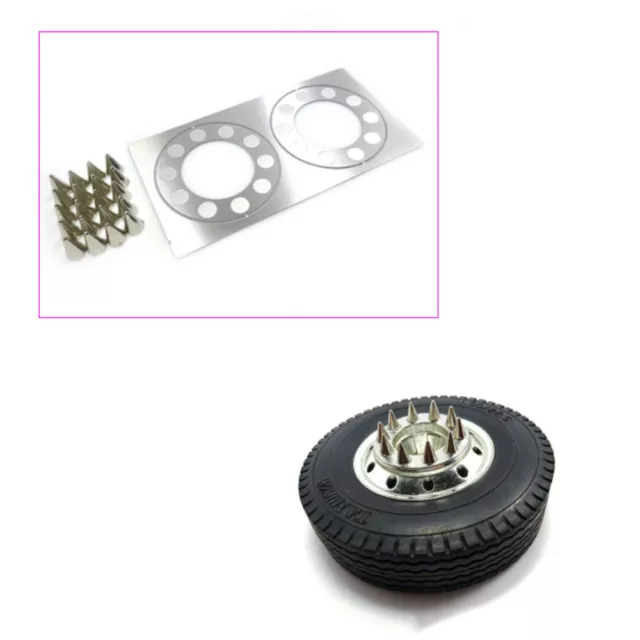 Front Wheel Hub Decorative Rivets DIY Kits for Tamiya 1/14 RC Tractor Truck Car