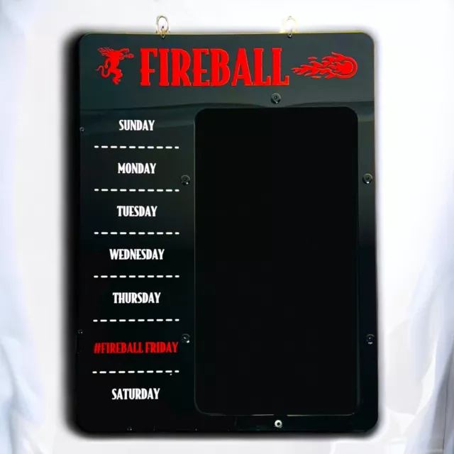 Fireball - Illuminated LED - Chalk Board - Daily Menu sign - NEW IN BOX