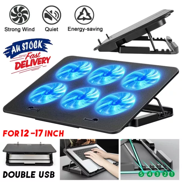 Portable Gaming Laptop Cooling Pad USB Ports Computer USB Fan Stand Cooler Table