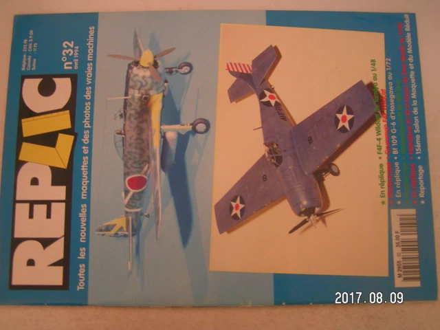 Revue REPLIC N°32 - Maquettisme Avion (Bf 109 G6, F4F Wildcat, Ki-43 II Oscar), Occasion
