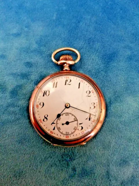 Antico Orologio Da Tasca In Argento Funzionante Old Pocket Watch Montre Gousset