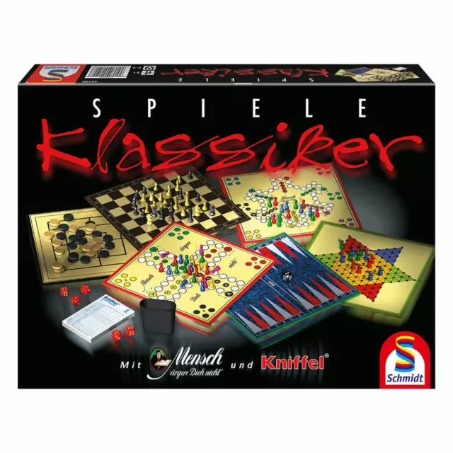 Schmidt Spiele Klassiker Spielesammlung, Spiel Sammlung, 2 bis 6 Spieler, 49120