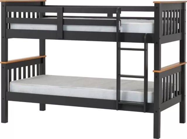 Neptune Grey & Oak Effect Bunk Bed