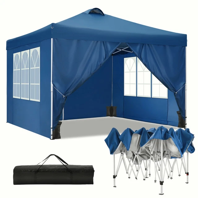 FaltPavillon Dachmaß 3x3m Wasserdicht Gartenzelt Partyzelt Pop Up Zelt