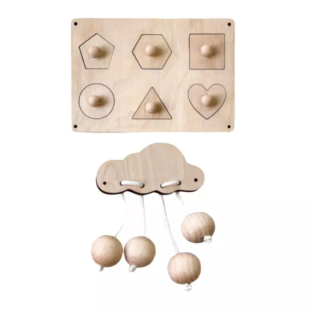 Jouets d'éducation précoce Busy Board Intelligence 1-3 Tout-petit  Compétence en bois avec mezzanine pour bébés enfants d'âge préscolaire