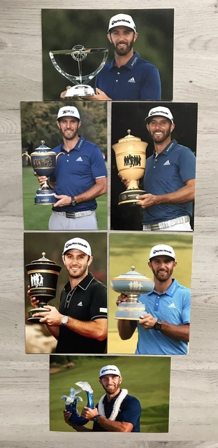 DUSTIN JOHNSON - US GOLF - WGC - FEDEX CUP - SENTRY - 6 x 6x4 UNSIGNED PHOTOS