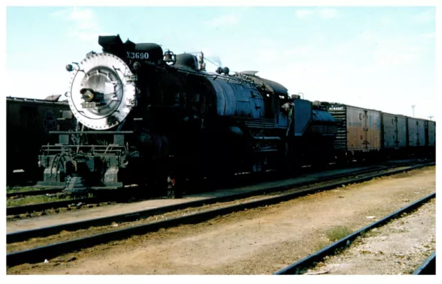 Three Cylinder Southern Pacific 4-40-2 #3690 departing Tracy CA in 1956