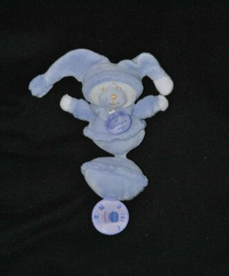 Doudou DPB Doudou et Compagnie Ours Plat Douceur Macaron Violet TTBE doux 