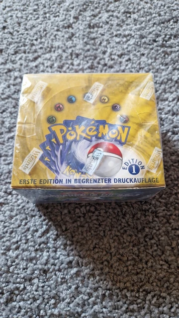 Pokemon Base Set Booster Box LEER!!! 1. Edition Deutsch + 2 LEERE Booster