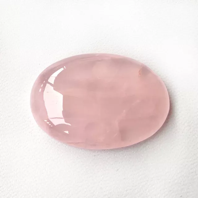 Natural Pink Rose Quartz Cabochon Oval Shape Loose Gemstone 72 Cts #8461