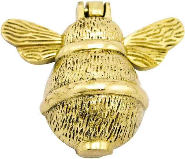 Style Antique or ou Argent Coloré Abeille Lourd Laiton Avant Porte Heurtoir