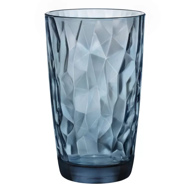 Diamond Cooler Glasses Ocean Blue 16.5oz / 470ml - Pack of 6 - Bormioli Rocco