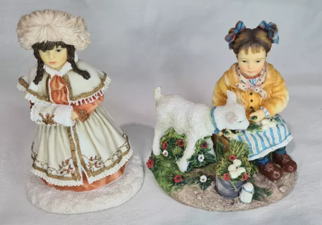 Christine Haworth The Leonardo Collection Snow Princess and On the Farm Figurine