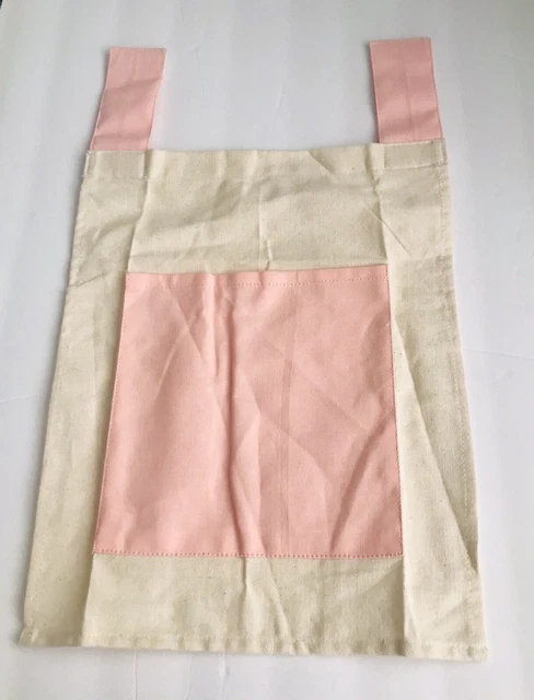 Nuevo Bolso de Cuna Rosa Beige 100% Algodón Hecho en India