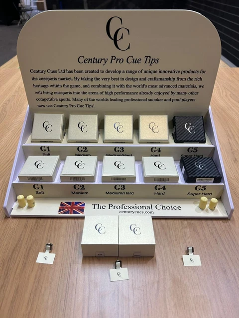 Century Pro-X Laminated Cue Tips - Leather Tips For Snooker Or Pool (Official UK Stockist)