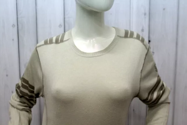 Maglione Diesel Donna Taglia M Beige Seta Cotone Sweater Pullover Maglia Logo 2