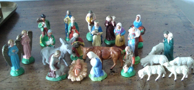 Ancien Santon De Crèche Devineau - Éléphant Taille 1, Santon De Collection