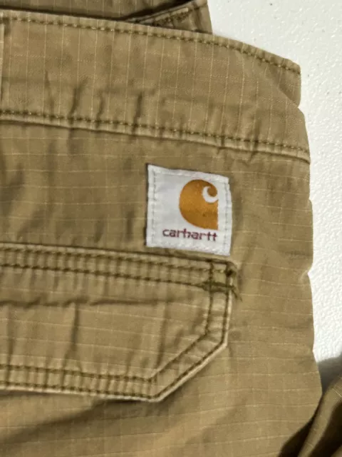 CARHARTT FORCE RIPSTOP Relaxed Fit Cargo Pants Tan Mens Size 42x30 ...