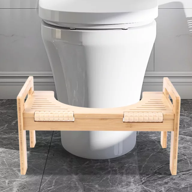 Taburete de inodoro de bambú silla de inodoro ayuda de inodoro taburete de inodoro estribo DE