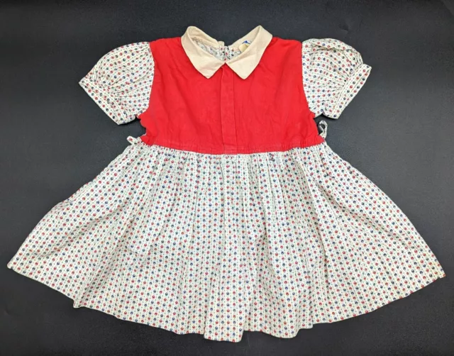 Tiny-Town Togs Girl Toddler Baby Vtg Dress Size 3 Style 2065 (E9)