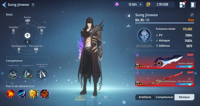 Compte Solo Leveling Arise - Serveur EU - Neuf Pour Android/PC