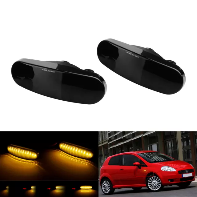 Dynamique LED Clignotant Côté Répétiteur Pour Fiat Abarth Punto Evo Citroen Nemo