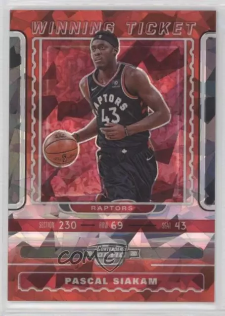 2019 Panini Contenders Optic Winning Tickets Red Cracked Ice Prizm Pascal Siakam