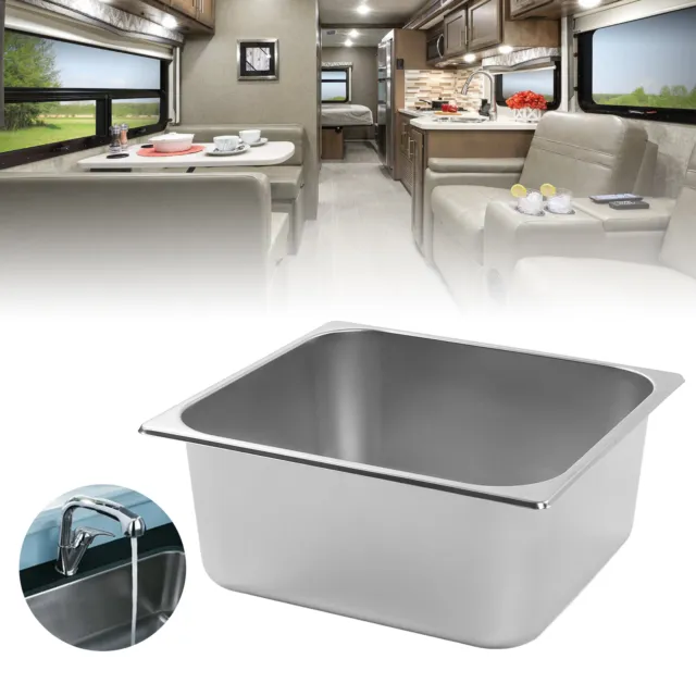 Single Bowl Stainless Steel Kitchen Sink 13.8x12.6x5.9in Undermount Sink With