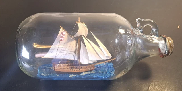 Revolutionary War Sloop USS Providence Ship In A Bottle by Artist Jim Goodwin