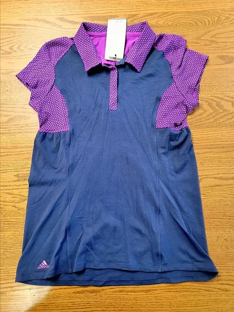 Adidas Geo Golf Womens XS Polo Pullover Top Navy B81930 FAST SHIP! E34