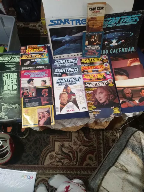 Lot of Star Trek Items Enterprise Incidents,FanClub,magazines, Calenders, more.